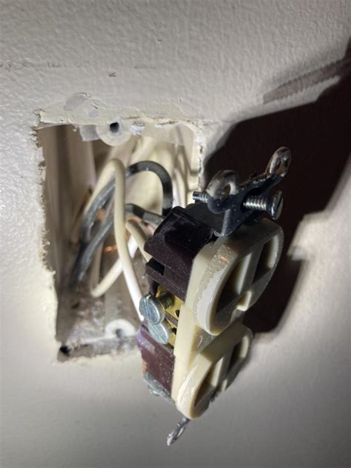 Can a stripped screw hold an electrical outlet?
