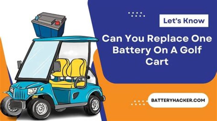 Can you just replace one battery?