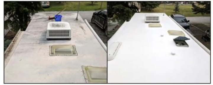 Can you pressure wash a rubber RV roof?