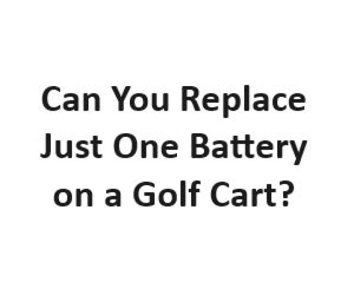 Can you replace just one battery?