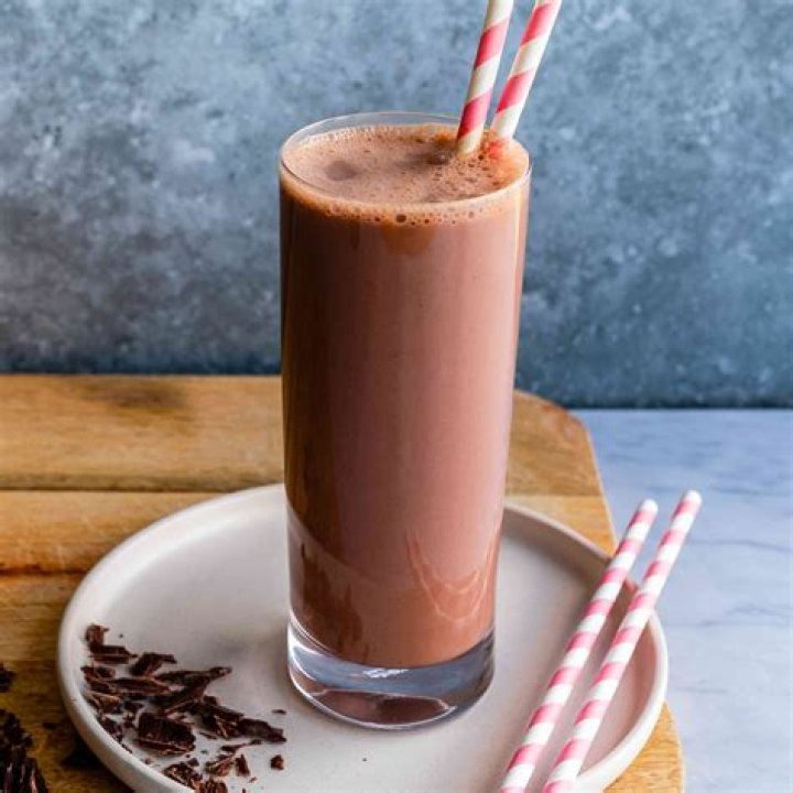 Chocolate milk with cocoa powder