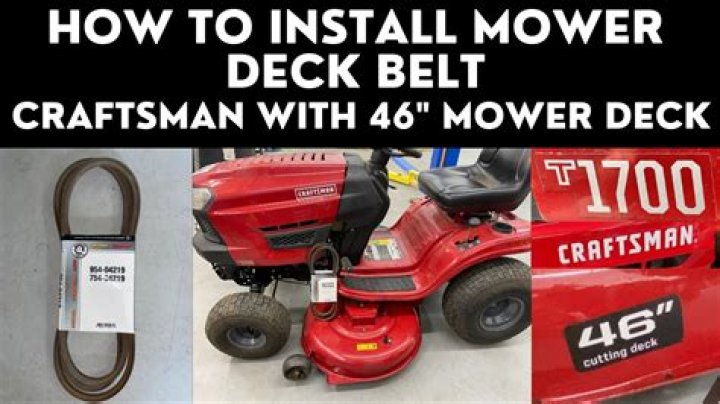 Craftsman Mower Belt Adjustment - How To Discuss