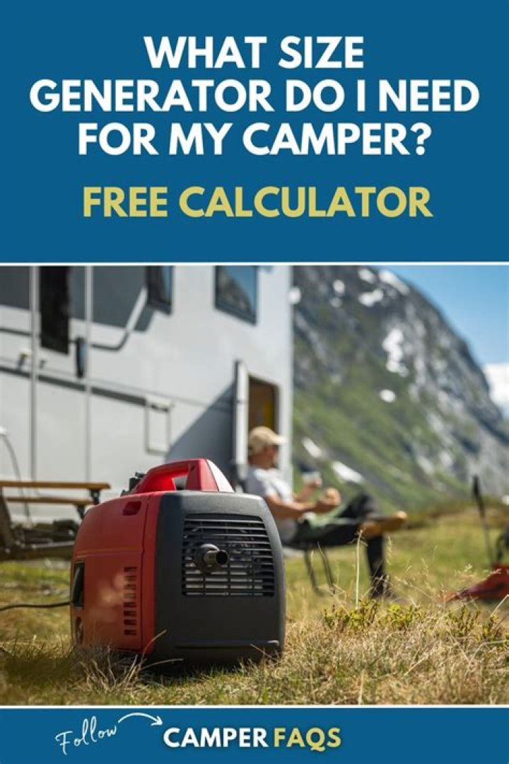 How big of a generator do I need for a camper?