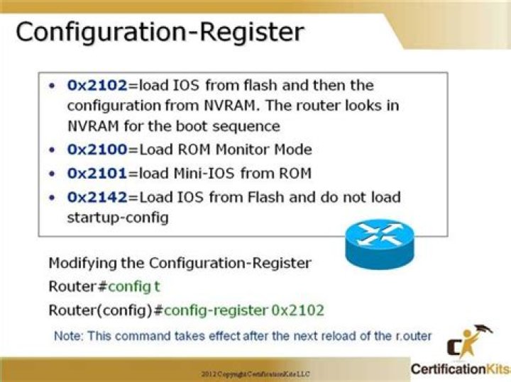 How configure config register in ROMmon