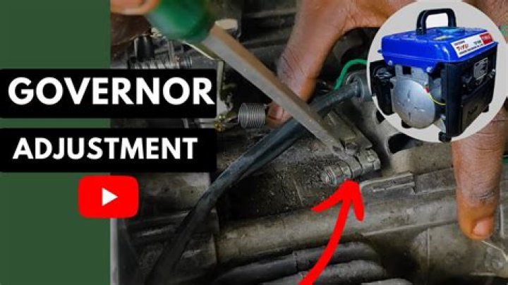How do you adjust the governor on a Generac generator?