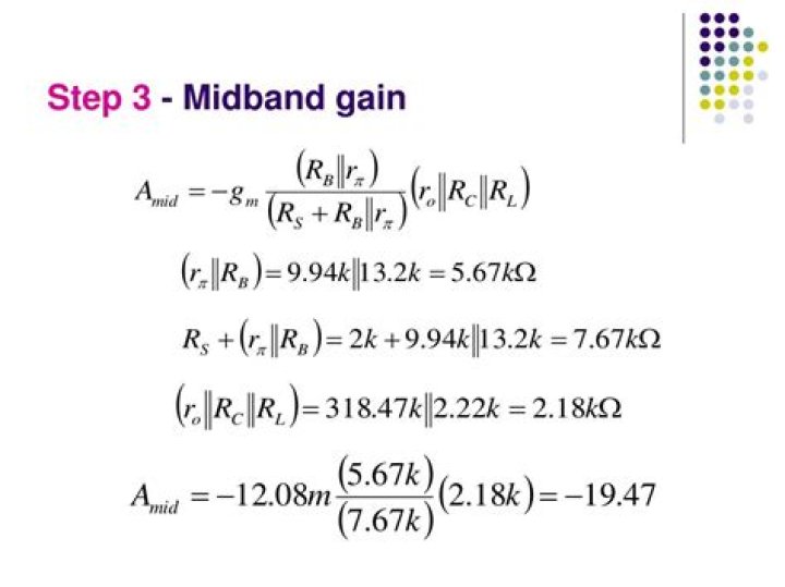 How do you calculate midband gain