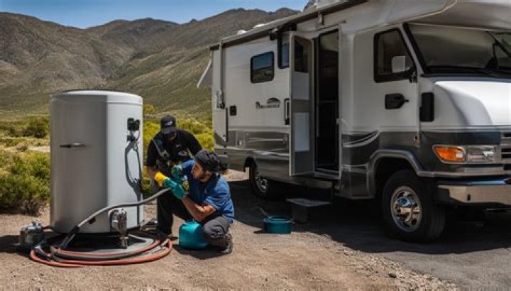How do you clean a black water tank?