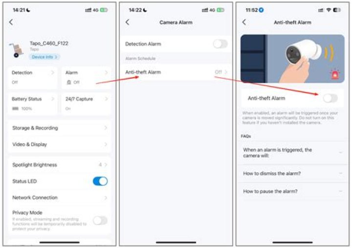 How do you disable an alarm sensor?
