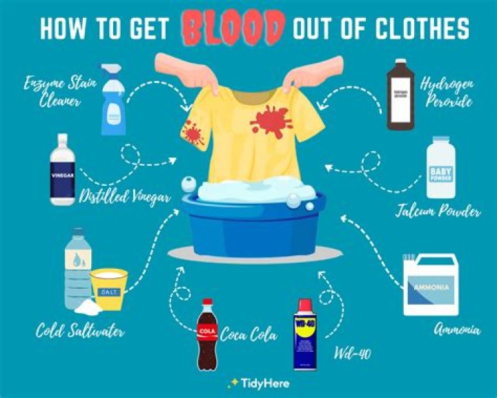 How do you get dried blood out of clothing?