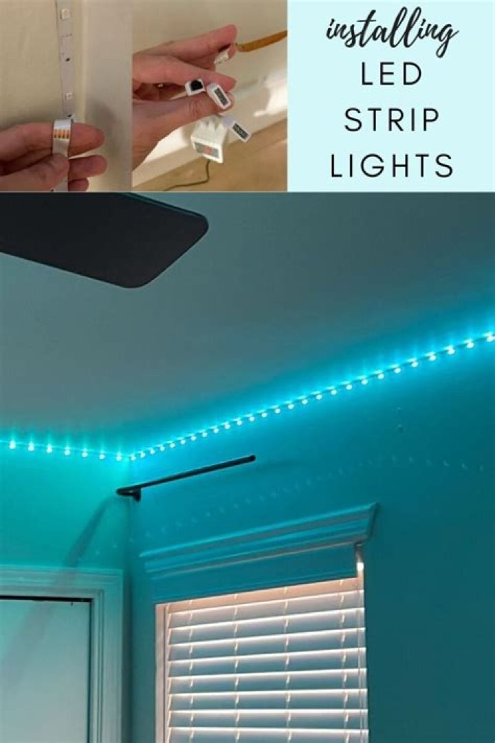 How do you hang LED rope lights in a bedroom?