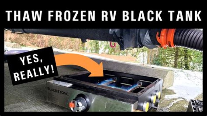 How do you thaw a frozen holding tank?