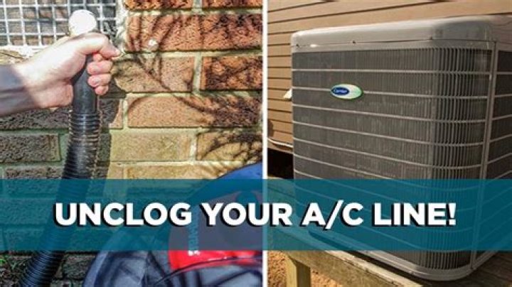 How do you unclog a backed up air conditioner?