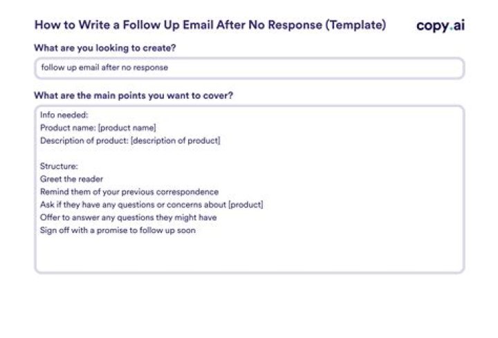 How do you write a follow up after no response?