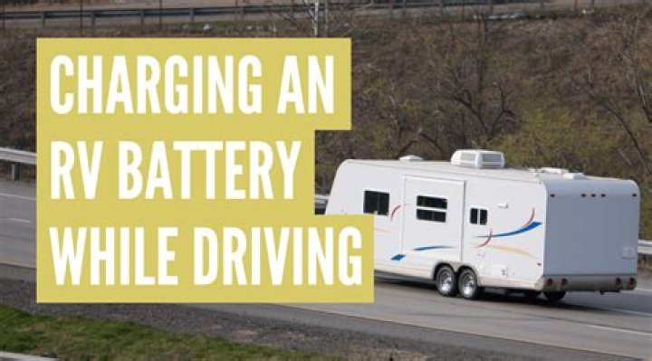How does an RV battery charge while driving?