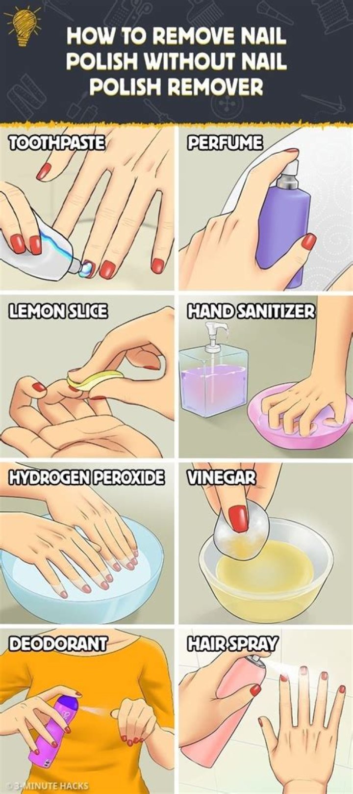 How does vinegar remove nail polish from clothes?