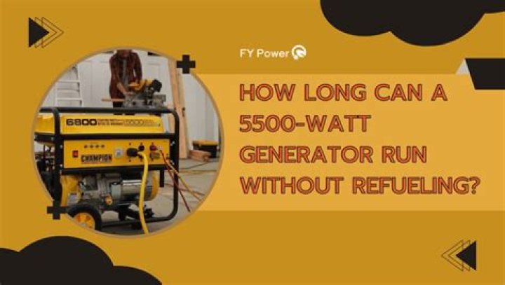 How long will an Onan 5500 generator run?