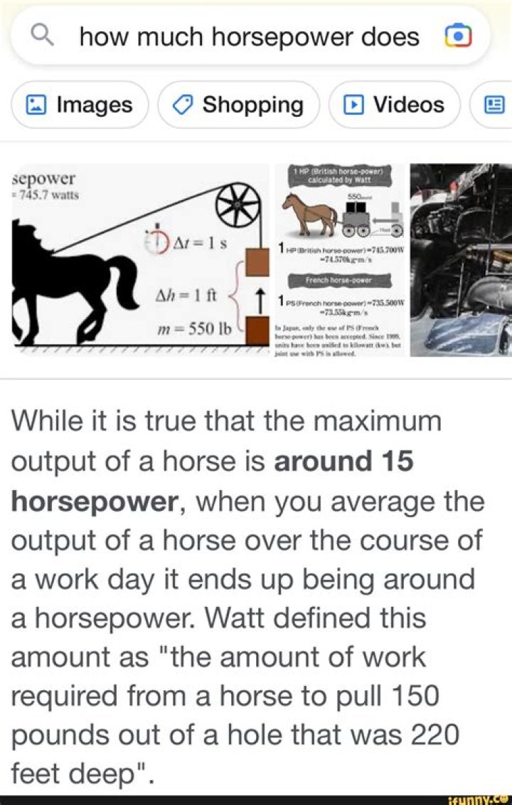 How many horsepower does an 8-1 Vortec motorhome have?