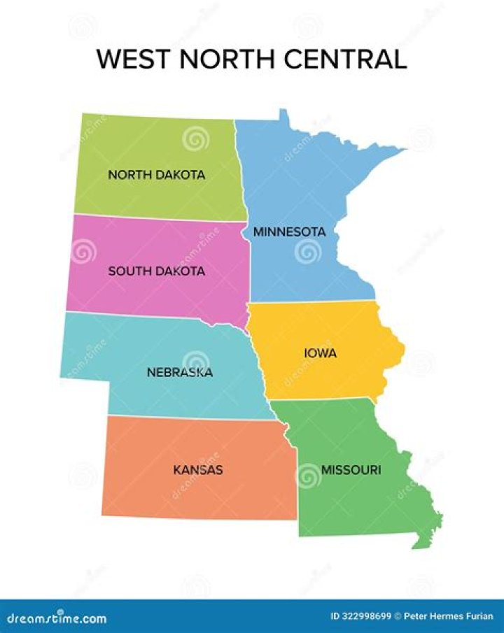 How many states are in the North Central