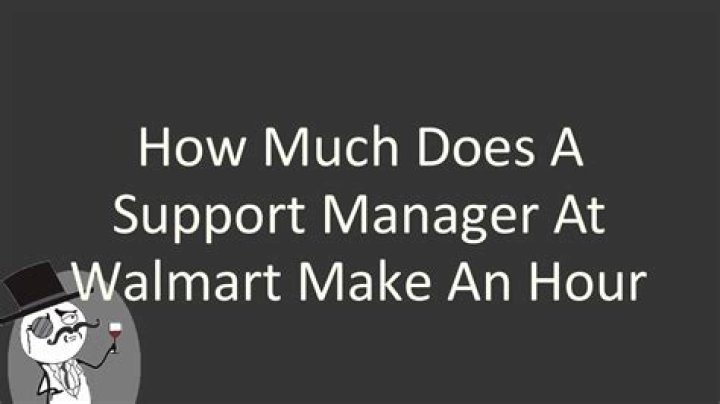 How much does a support manager at Walmart make?