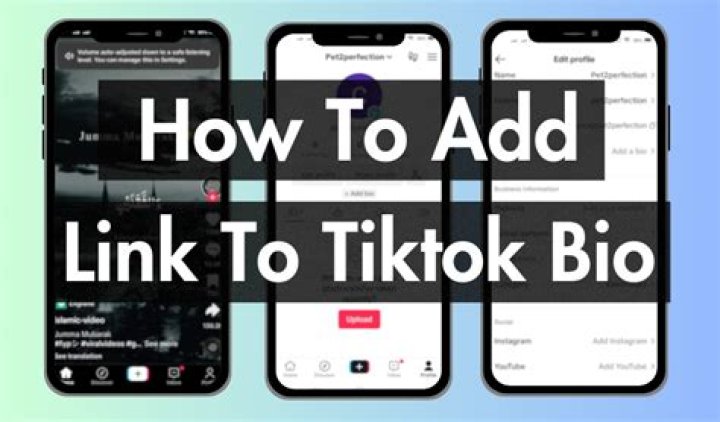 How to add link to tiktok bio