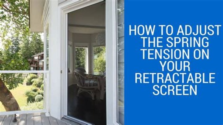 How to adjust the retractable screen spring tension?