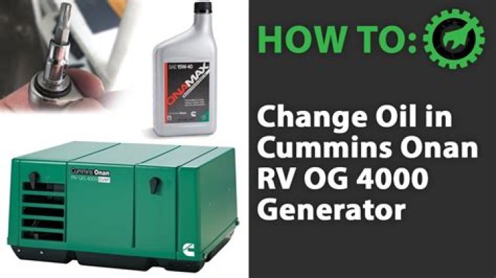 How to change oil in a Cummins RV QG 4000 generator?