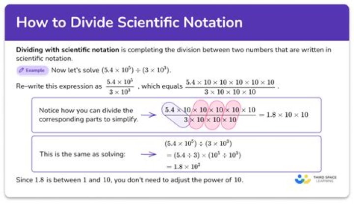 How to divide scientific notation