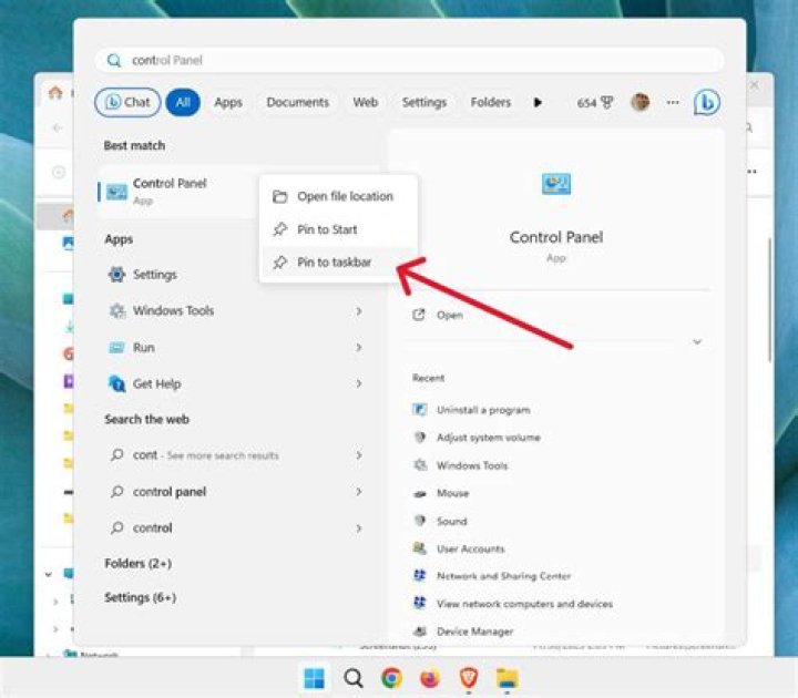 How to open control panel