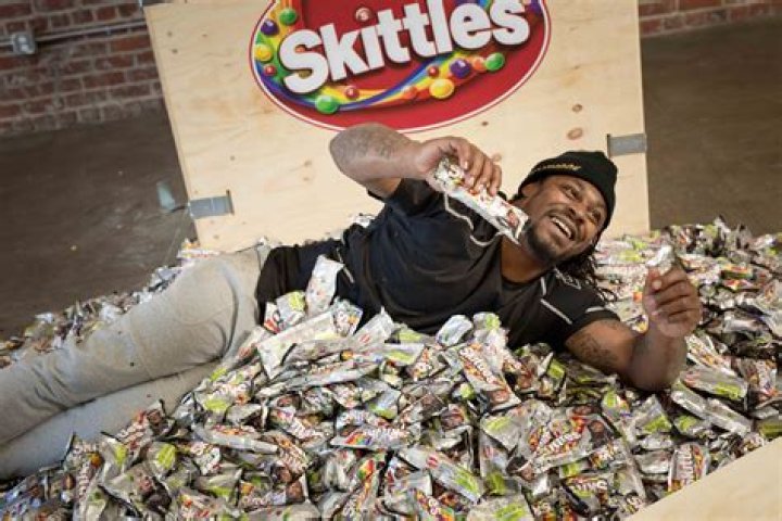 Is Marshawn Lynch sponsored by Skittles