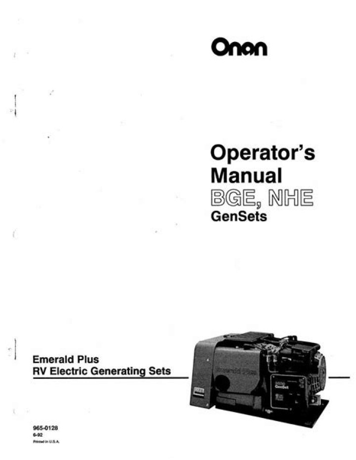 Is there a service manual for an Onan Emerald plus 6300?