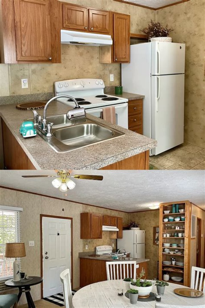 What are mobile home kitchen cabinets made of