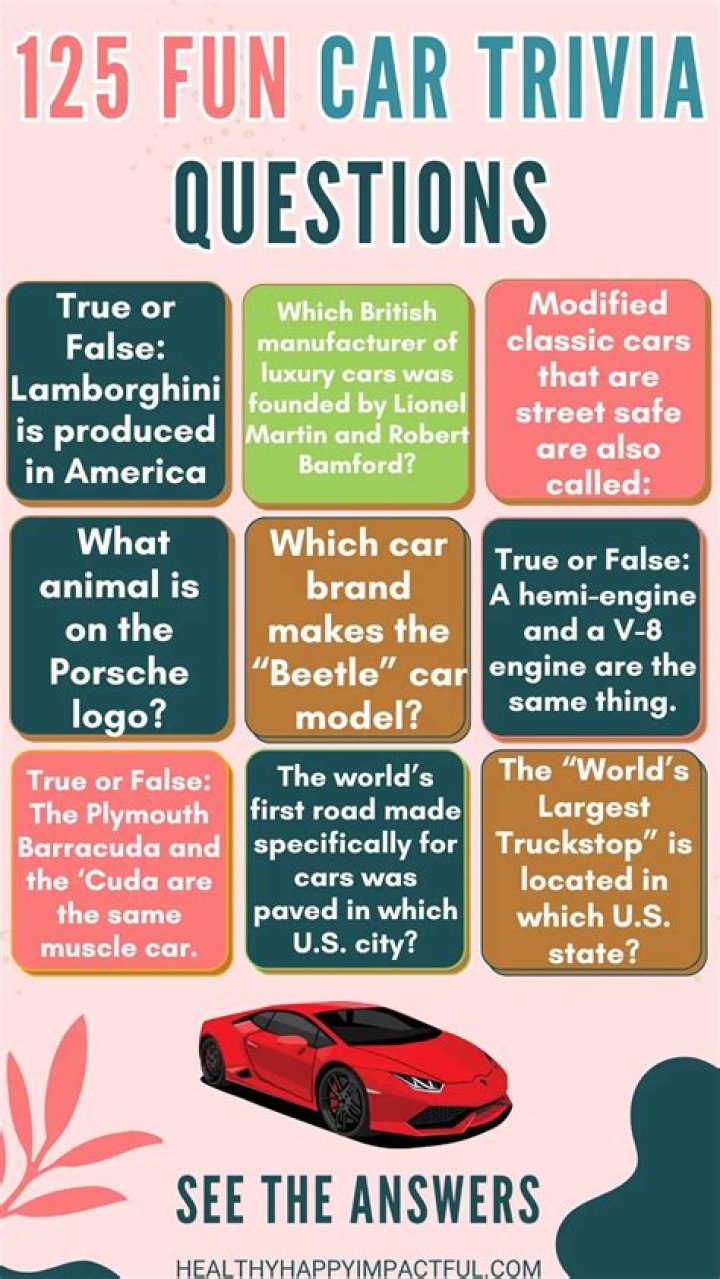 What are some questions about cars?