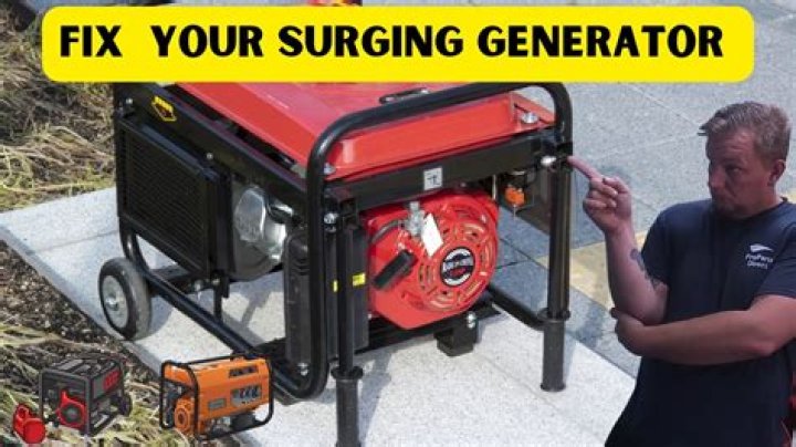 What causes a generator to start surging power?