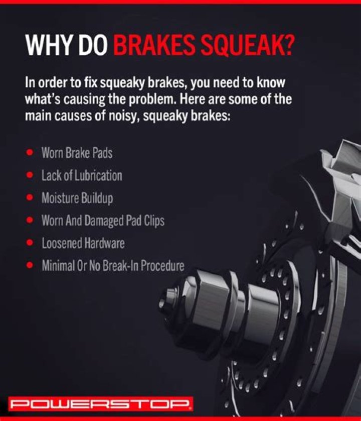What causes a squeak when you put the brakes on?