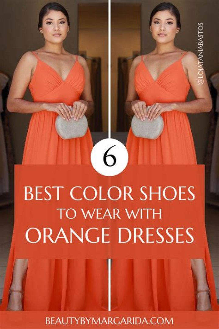 What color dress goes with orange shoes?