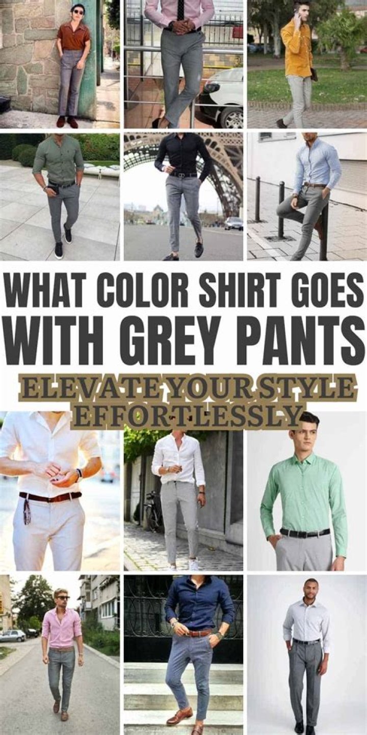 What color shirt goes with gray shoes?