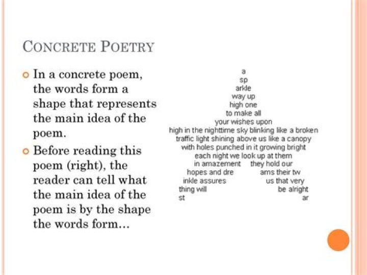 What does concrete mean in poetry