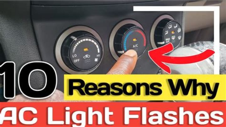 What does it mean when your AC button flashes?