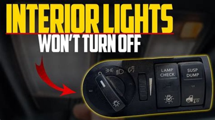 What does it mean when your inside car lights wont turn off?