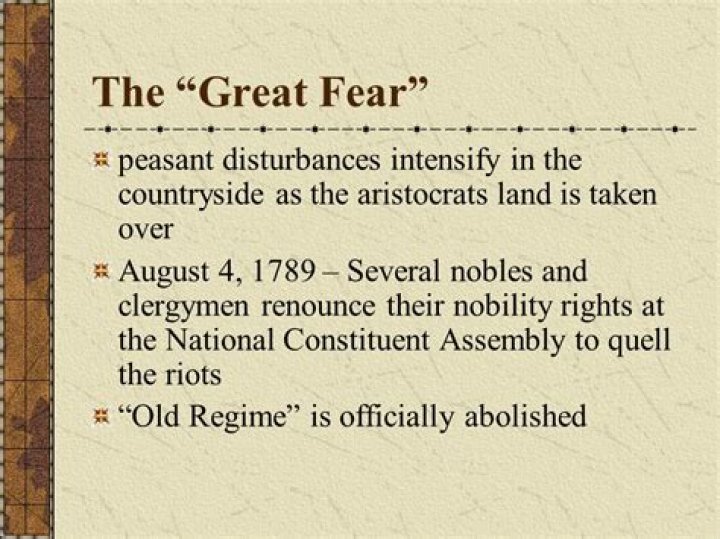 What Happened During The Great Fear
