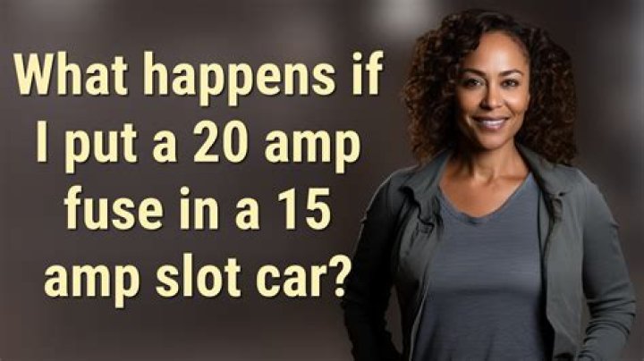 What happens if I put a 20 amp fuse in a 15 amp slot car?