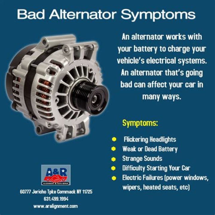 What happens to a car when the alternator is dead?
