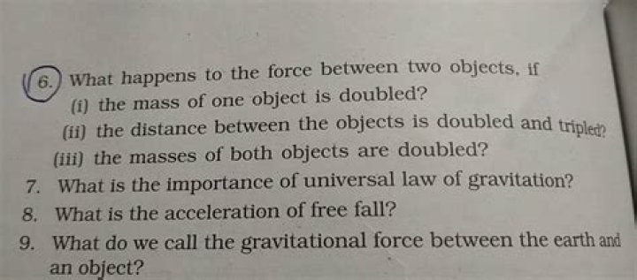What happens to the force between two objects if you Triple R
