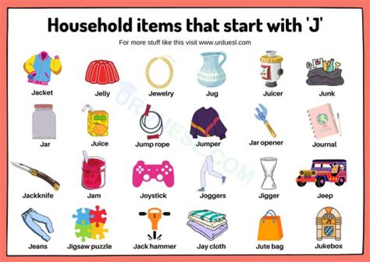 What household items start with J?