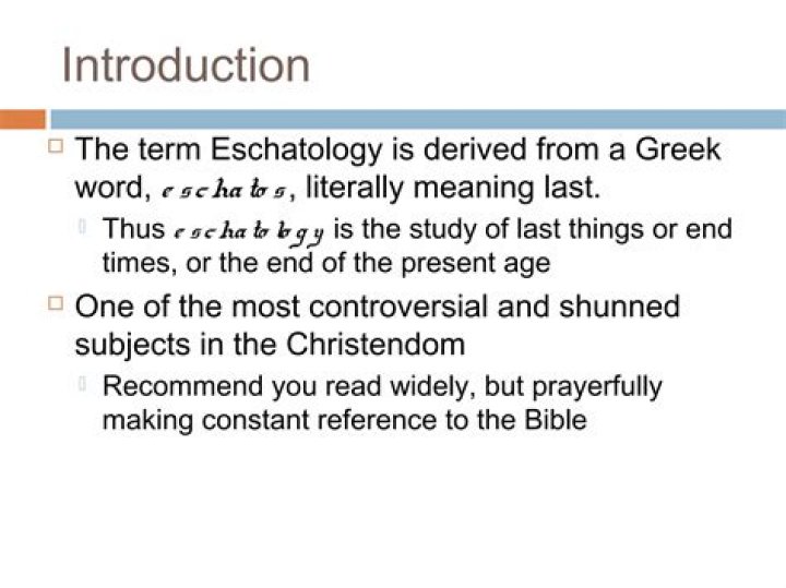 What is proleptic eschatology