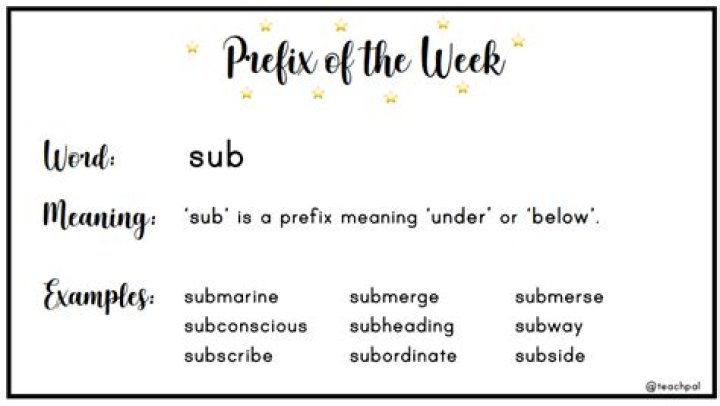 What is sub suffix