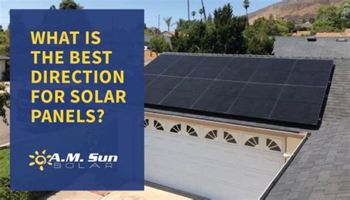 What is the best direction to install solar panels?