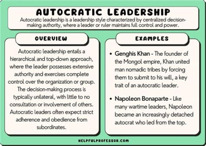 What is the opposite of autocratic leadership