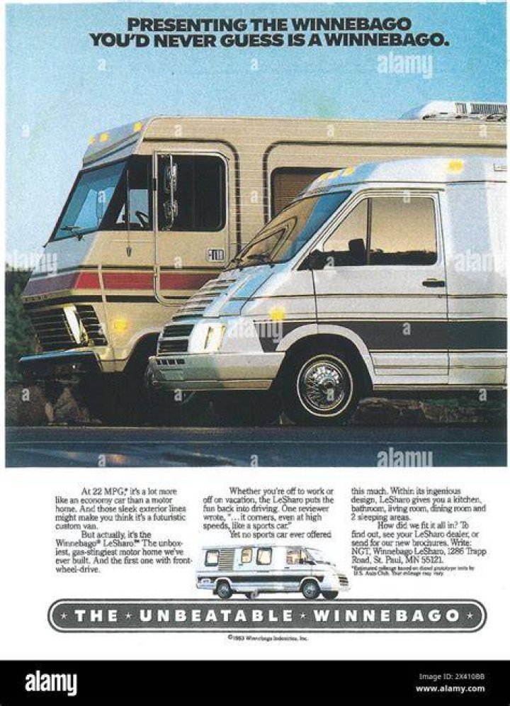 What kind of car was the 1985 Winnebago LeSharo?