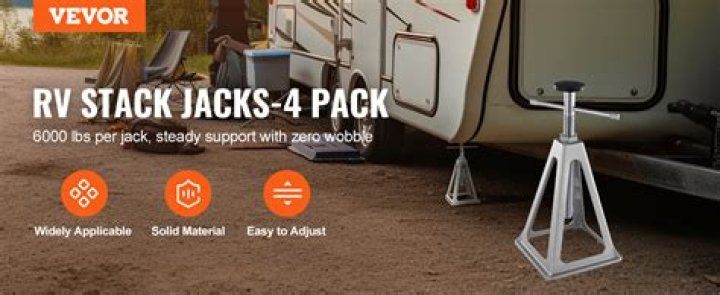 What kind of jacks are used for RV leveling?
